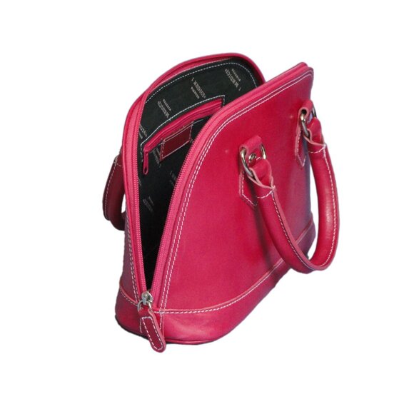 I Medici Italian Leather Handbag/Shoulder bag - Pink - Picture 3 of 4
